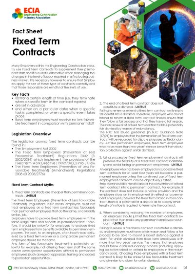 Fixed Term Contracts